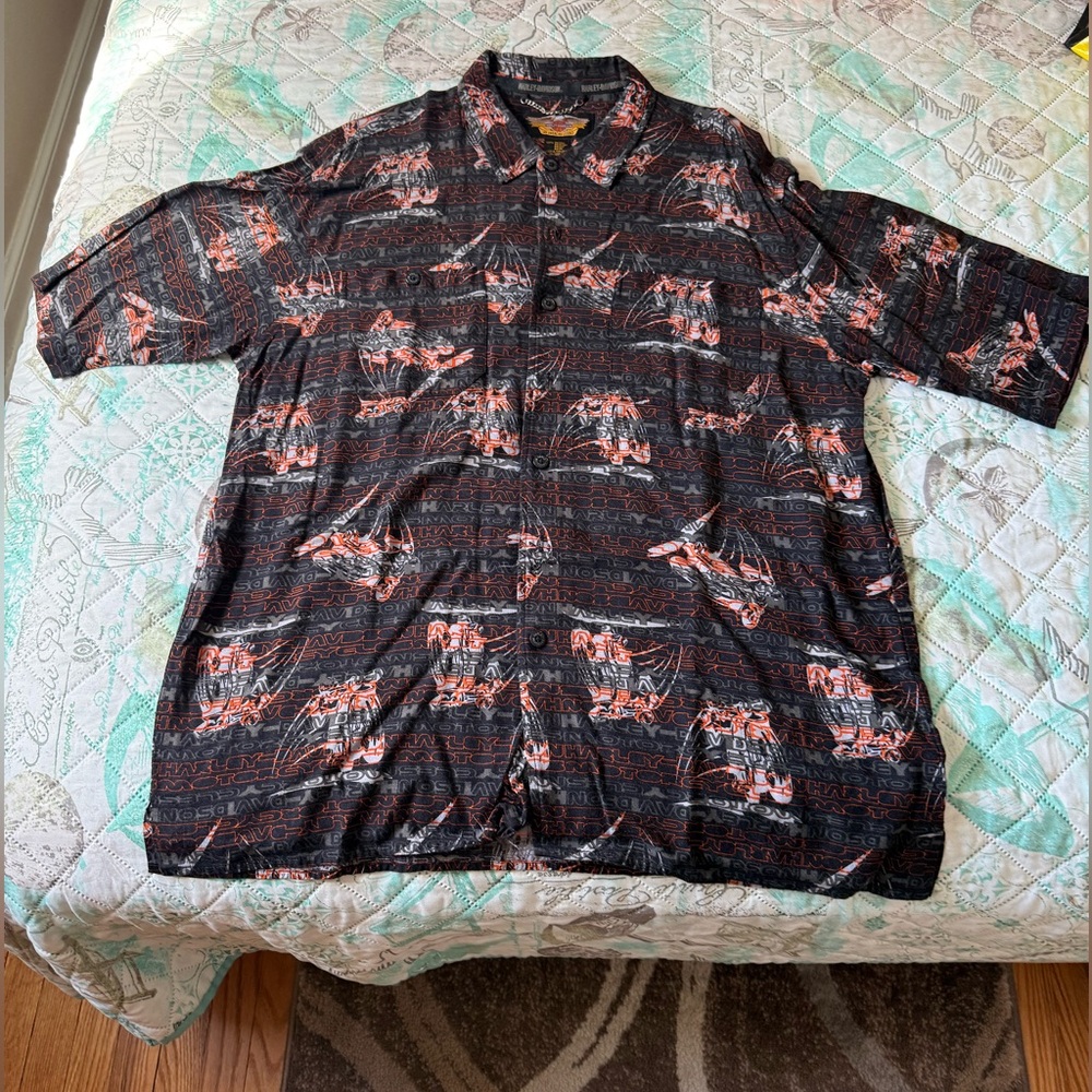 New Men’s Harley-Davidson Logo Button-Down Shirt